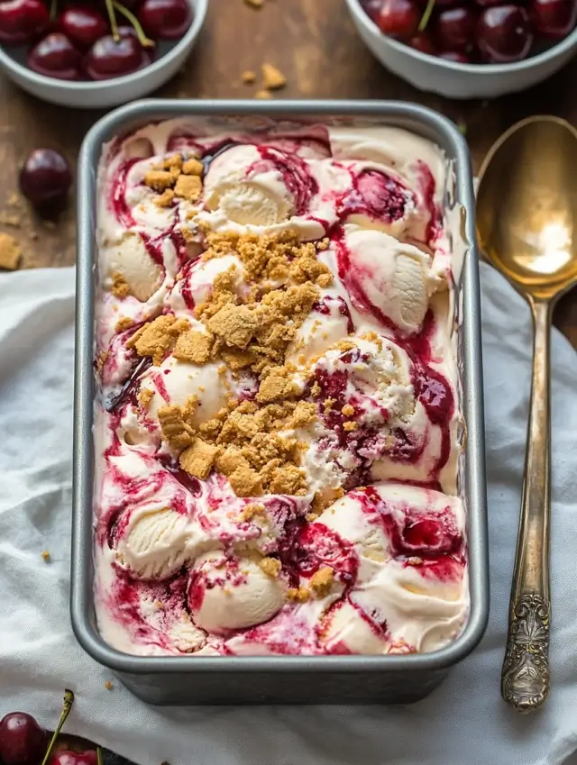 Cherry Cheesecake Ice Cream